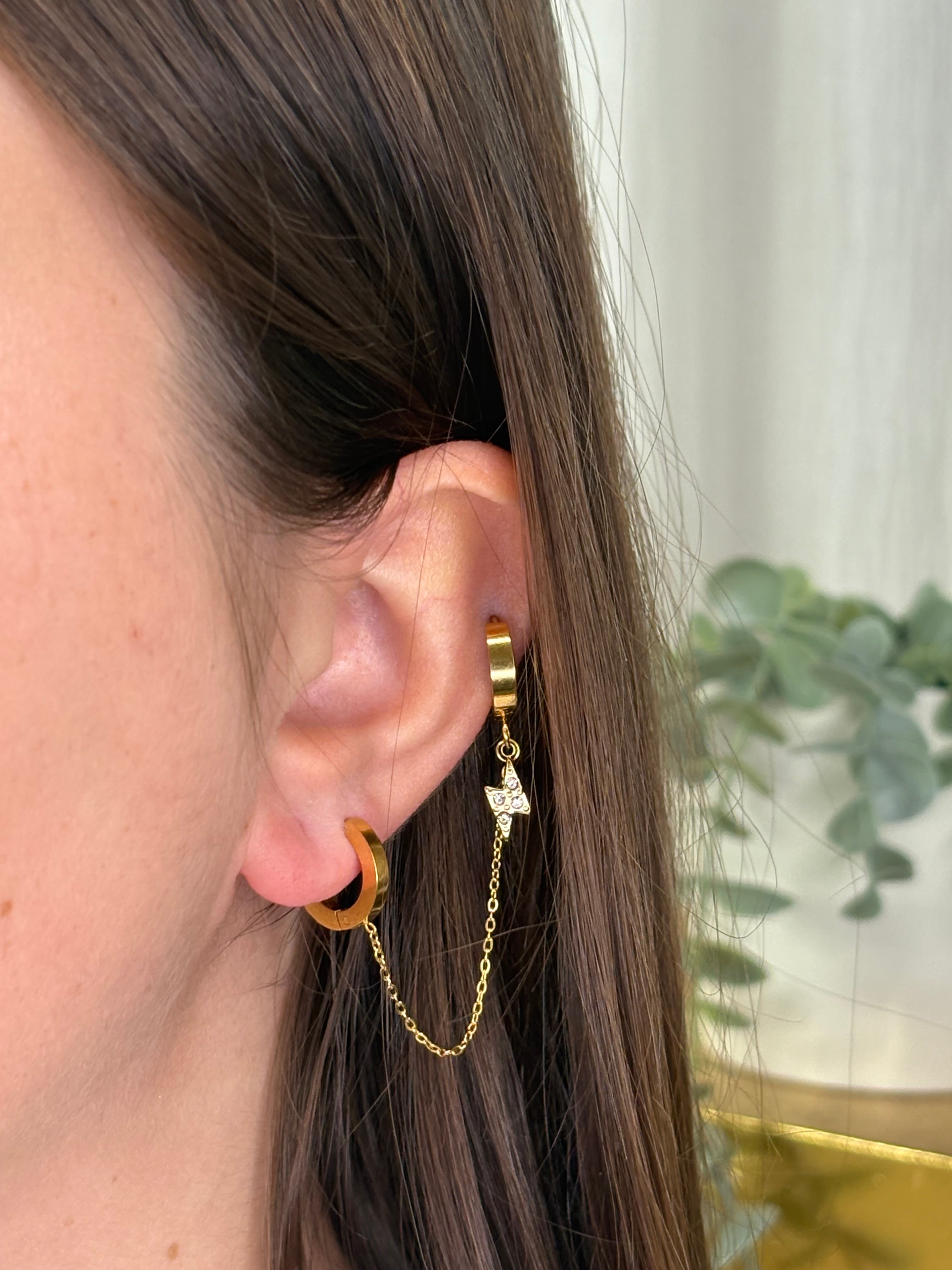 Mono boucle d’oreille éclair
