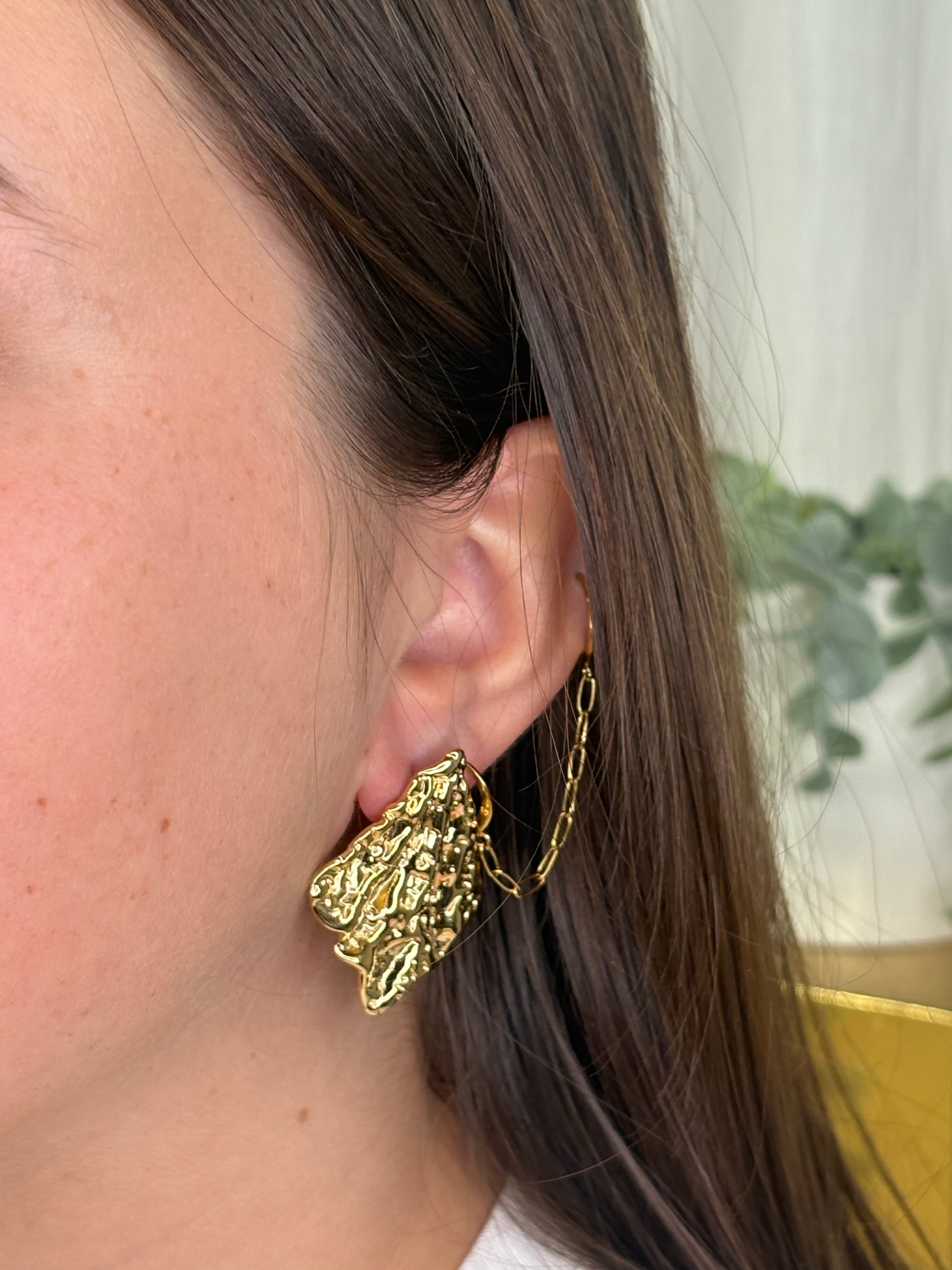 Boucles d’oreilles feuille