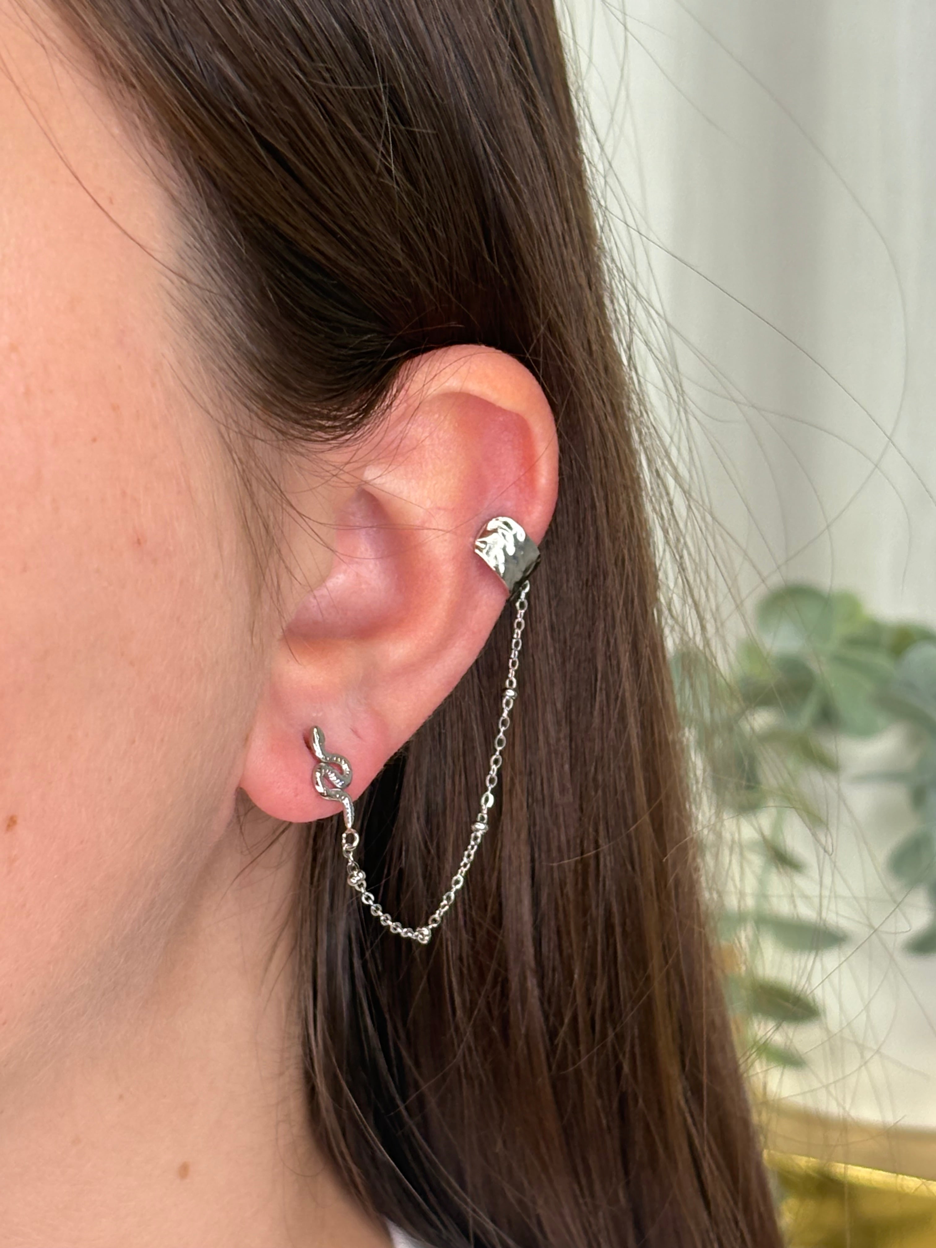Mono boucle d’oreille serpent