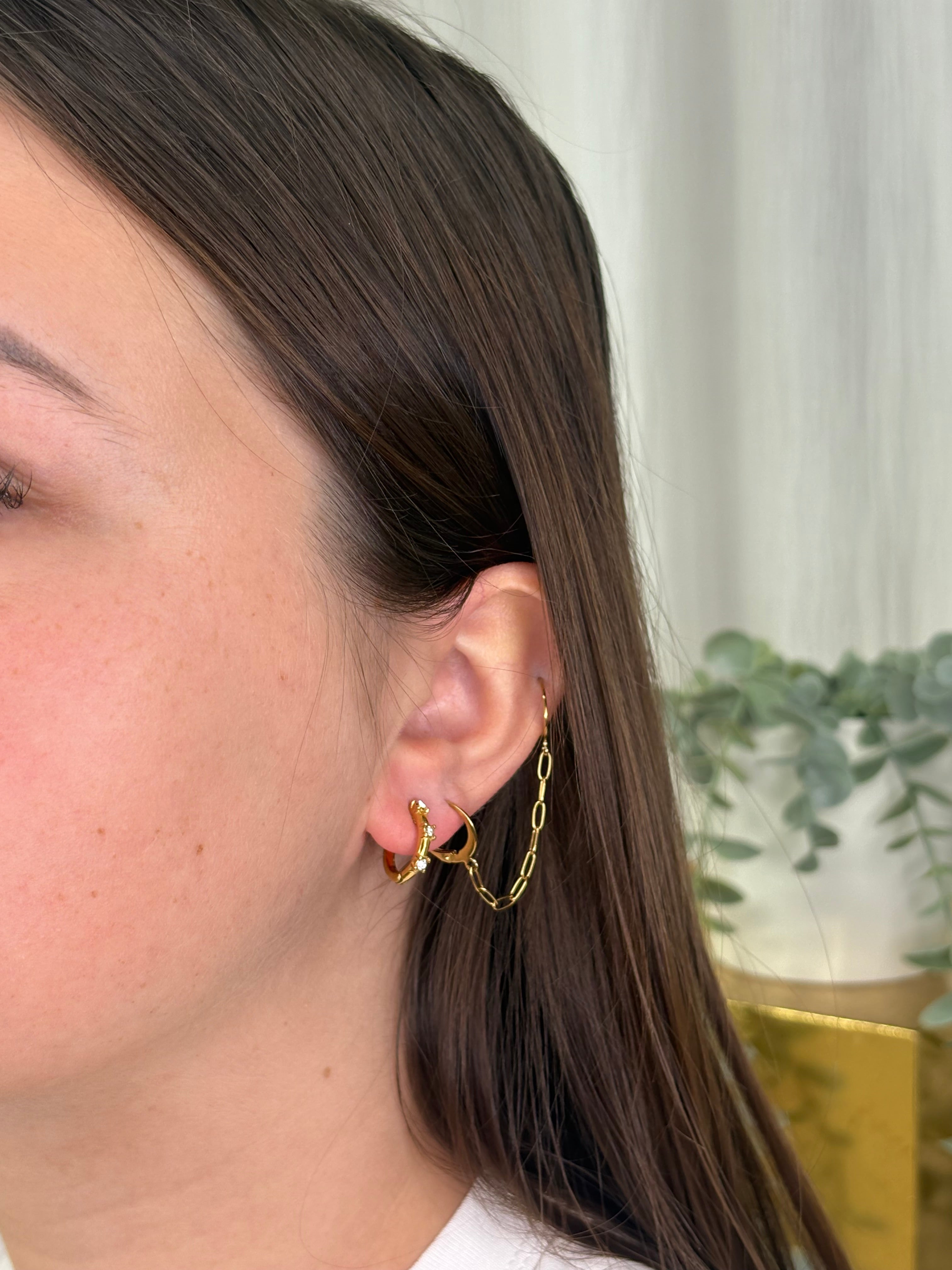 Boucles d’oreilles créoles strass