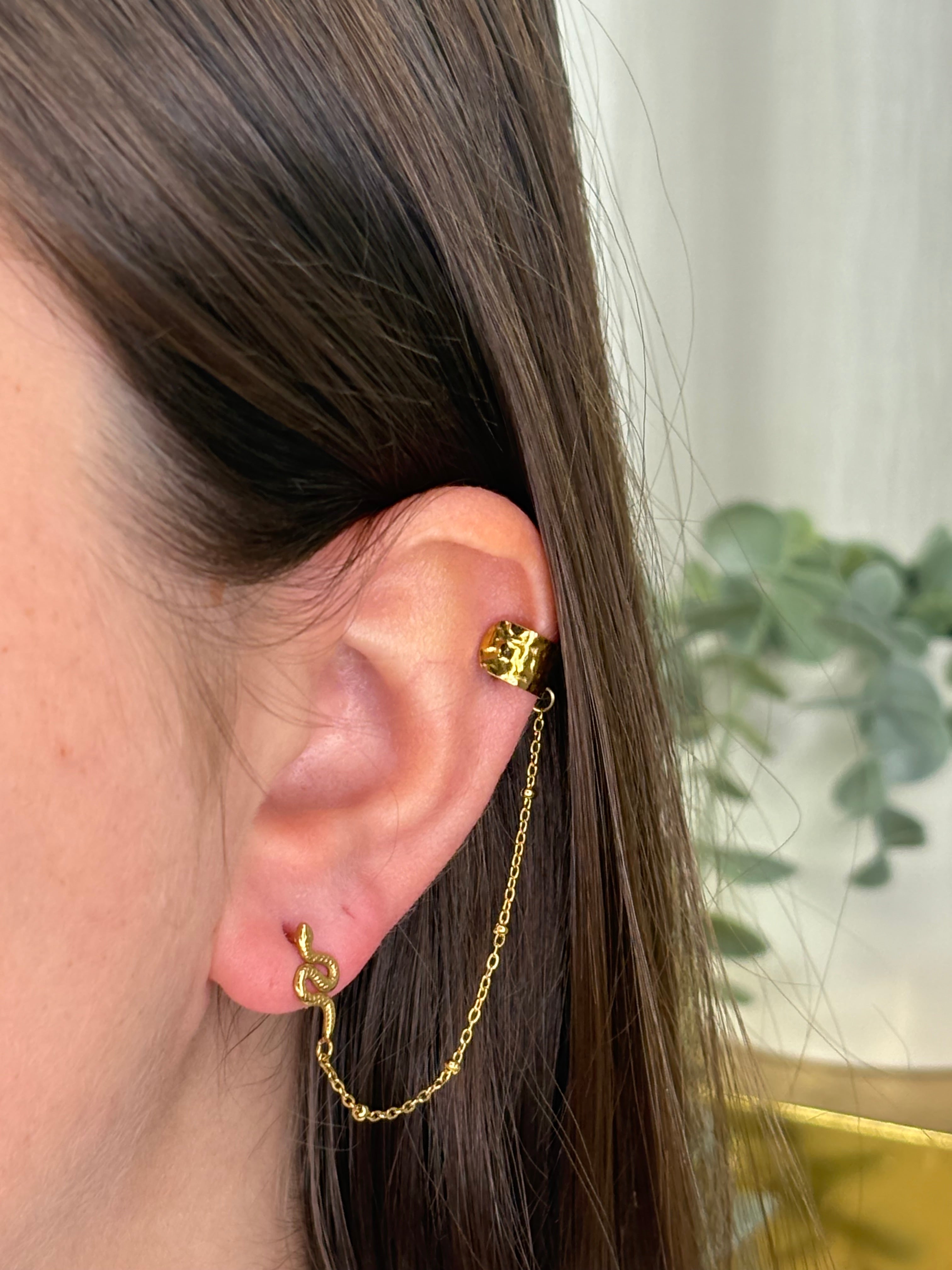 Mono boucle d’oreille serpent