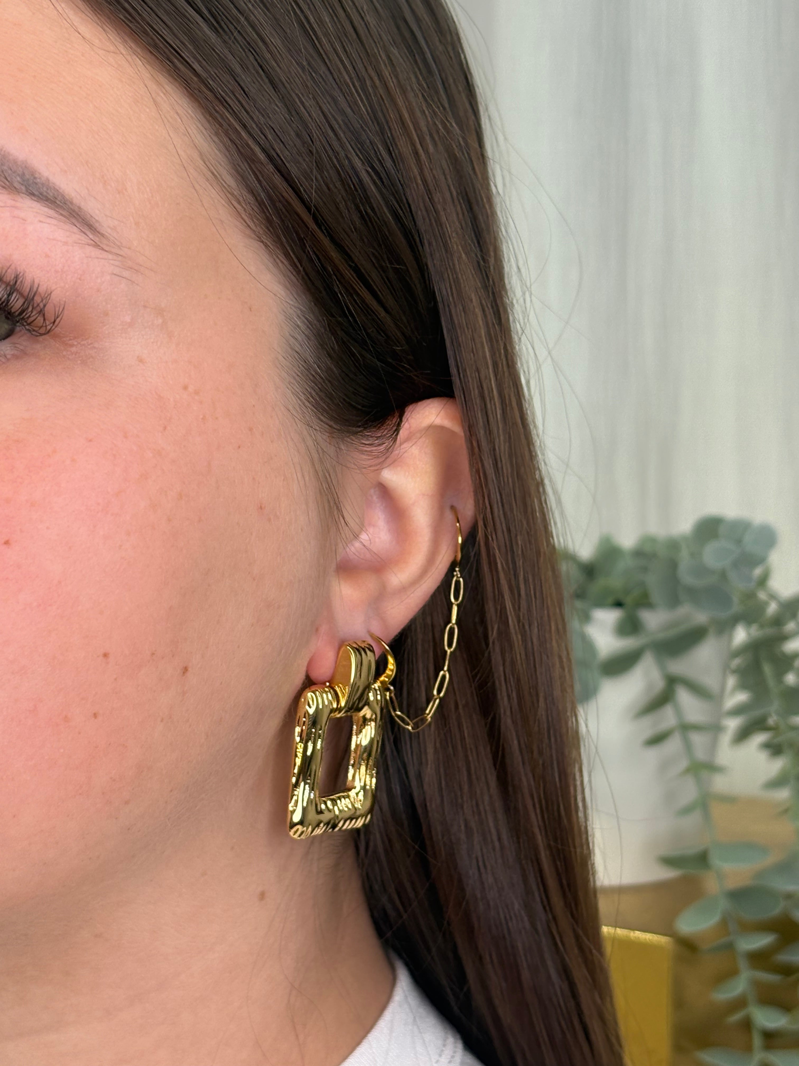 Boucles d’oreilles carrées