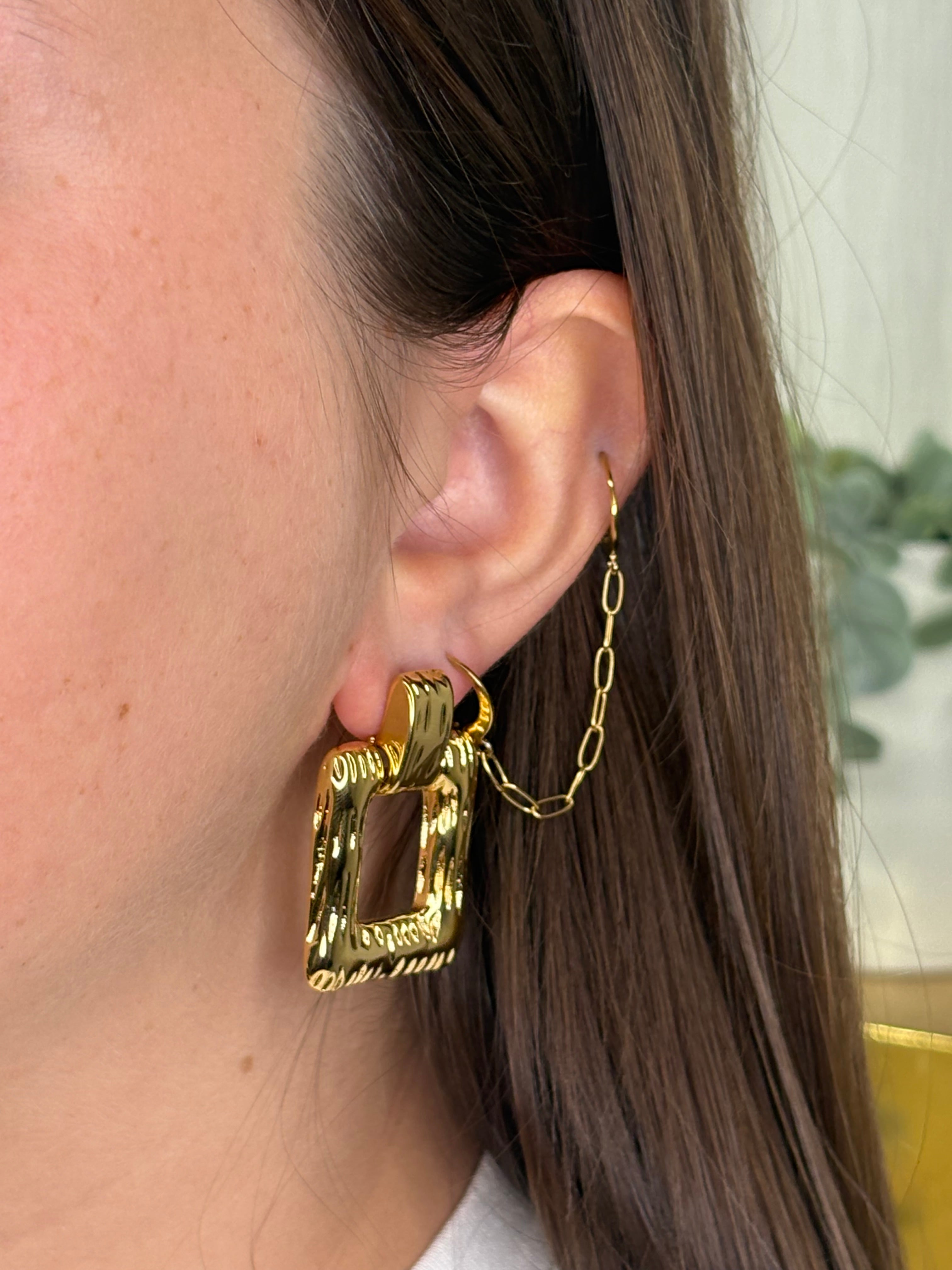 Boucles d’oreilles carrées