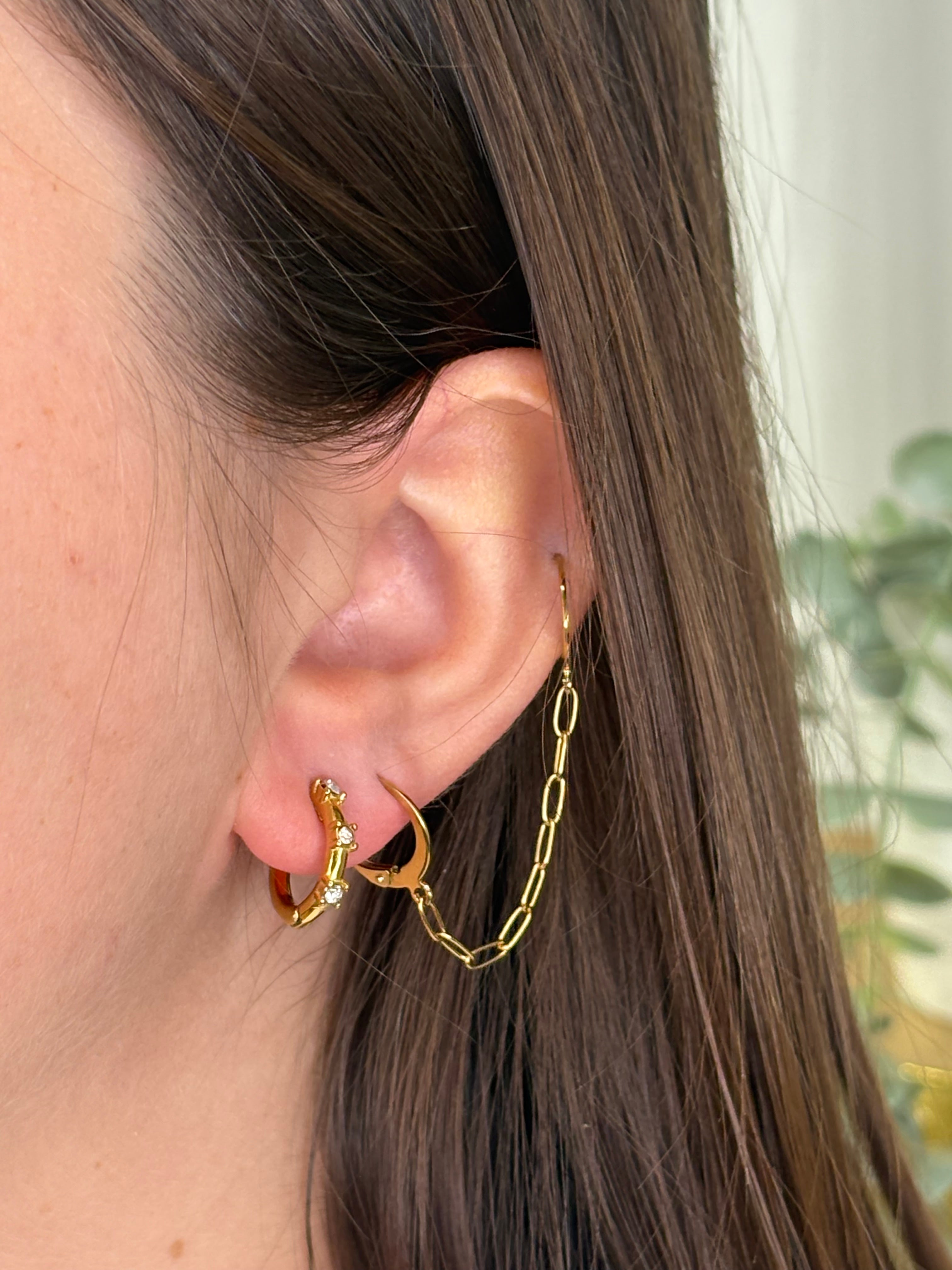 Boucles d’oreilles créoles strass