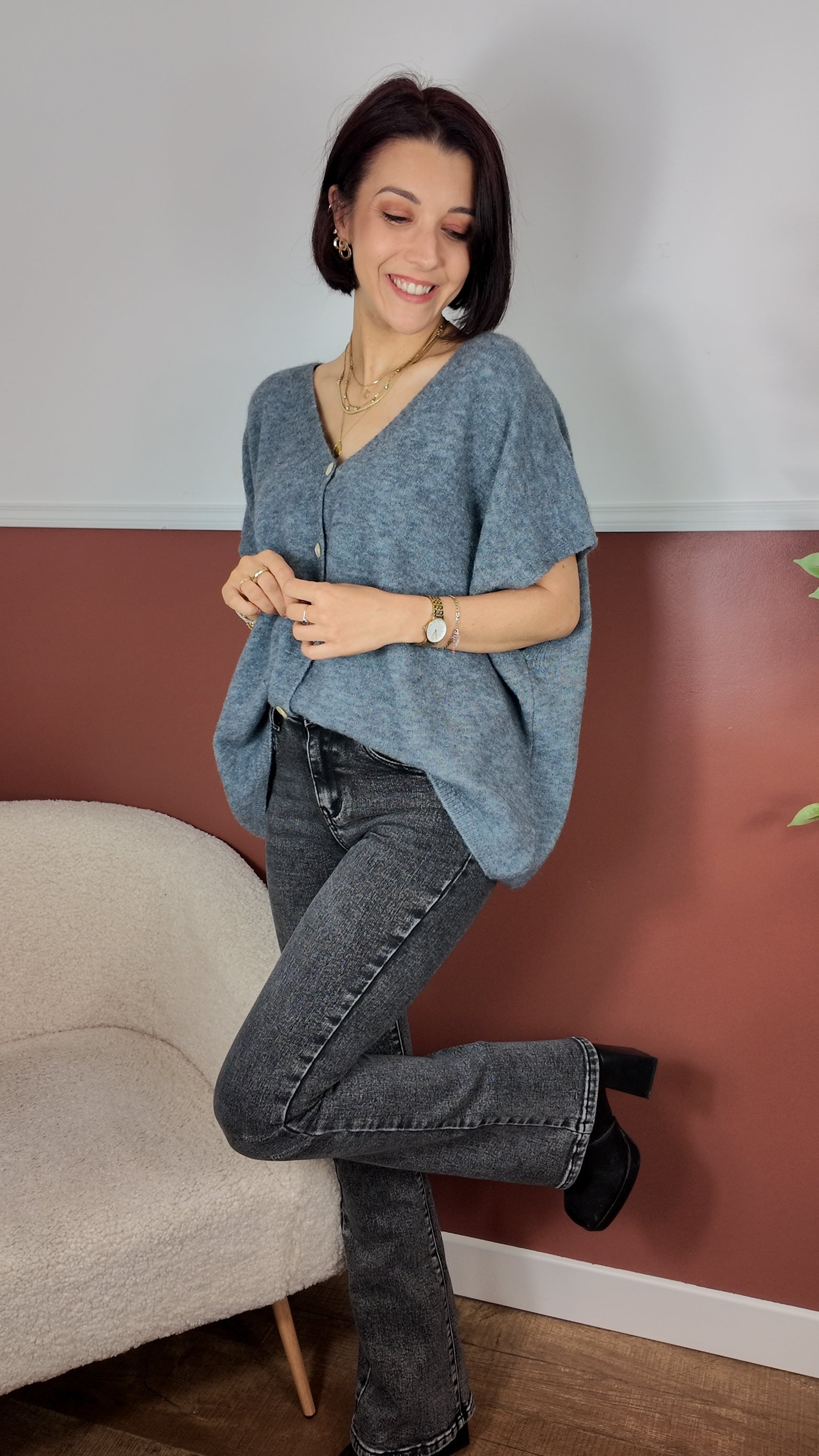 Gilet Tess gris