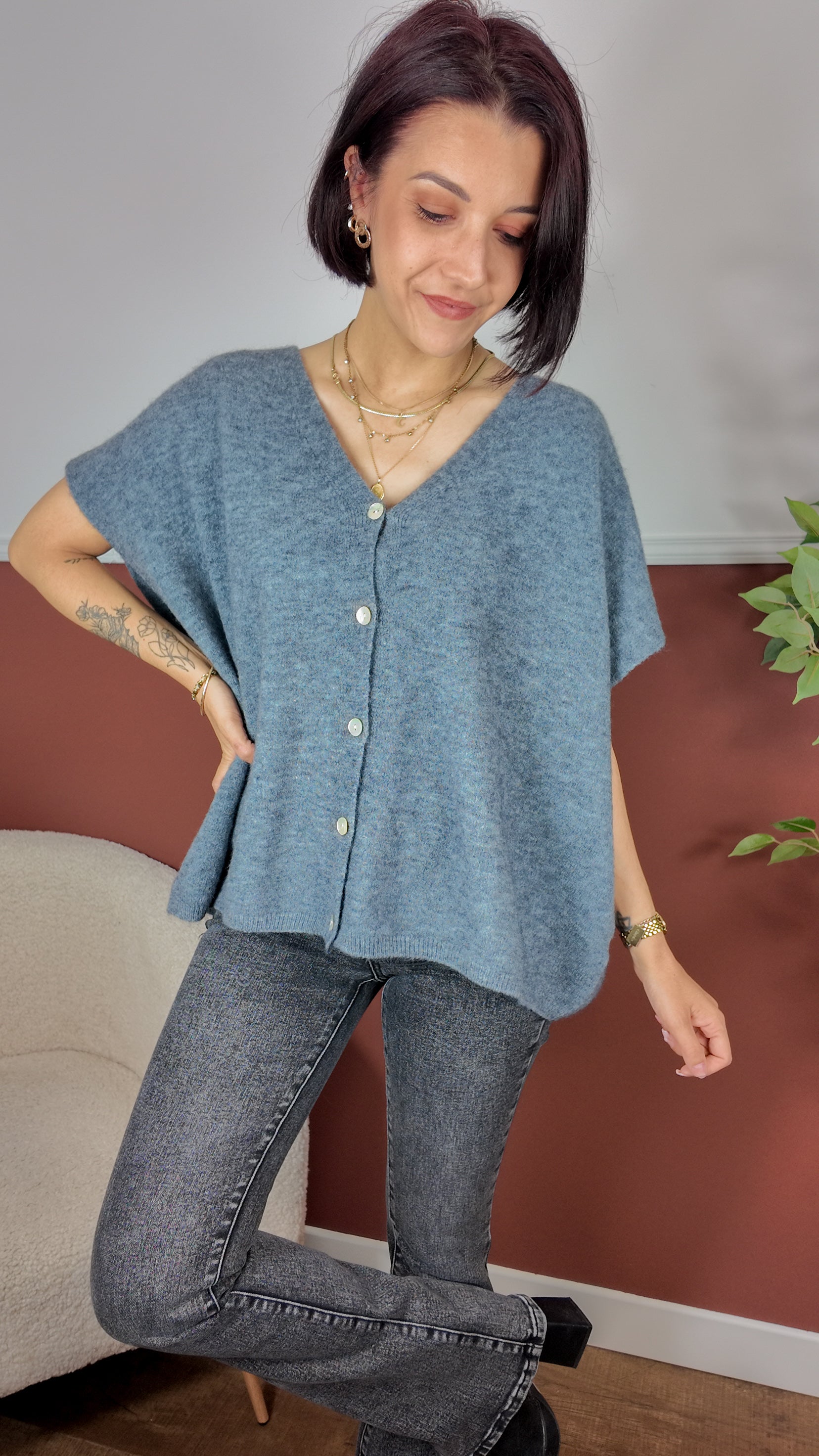 Gilet Tess gris