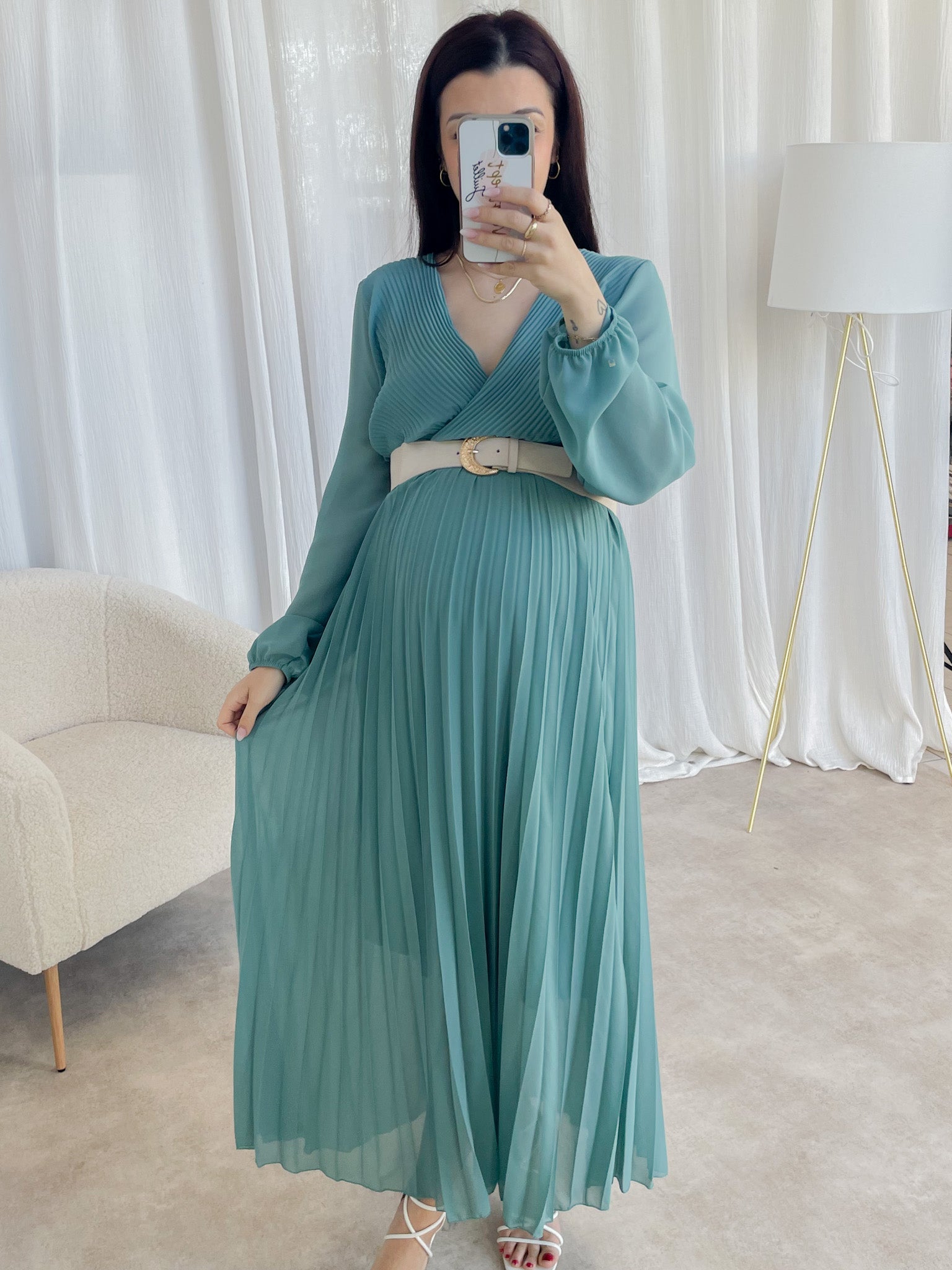 robe emeline - vert d'eau