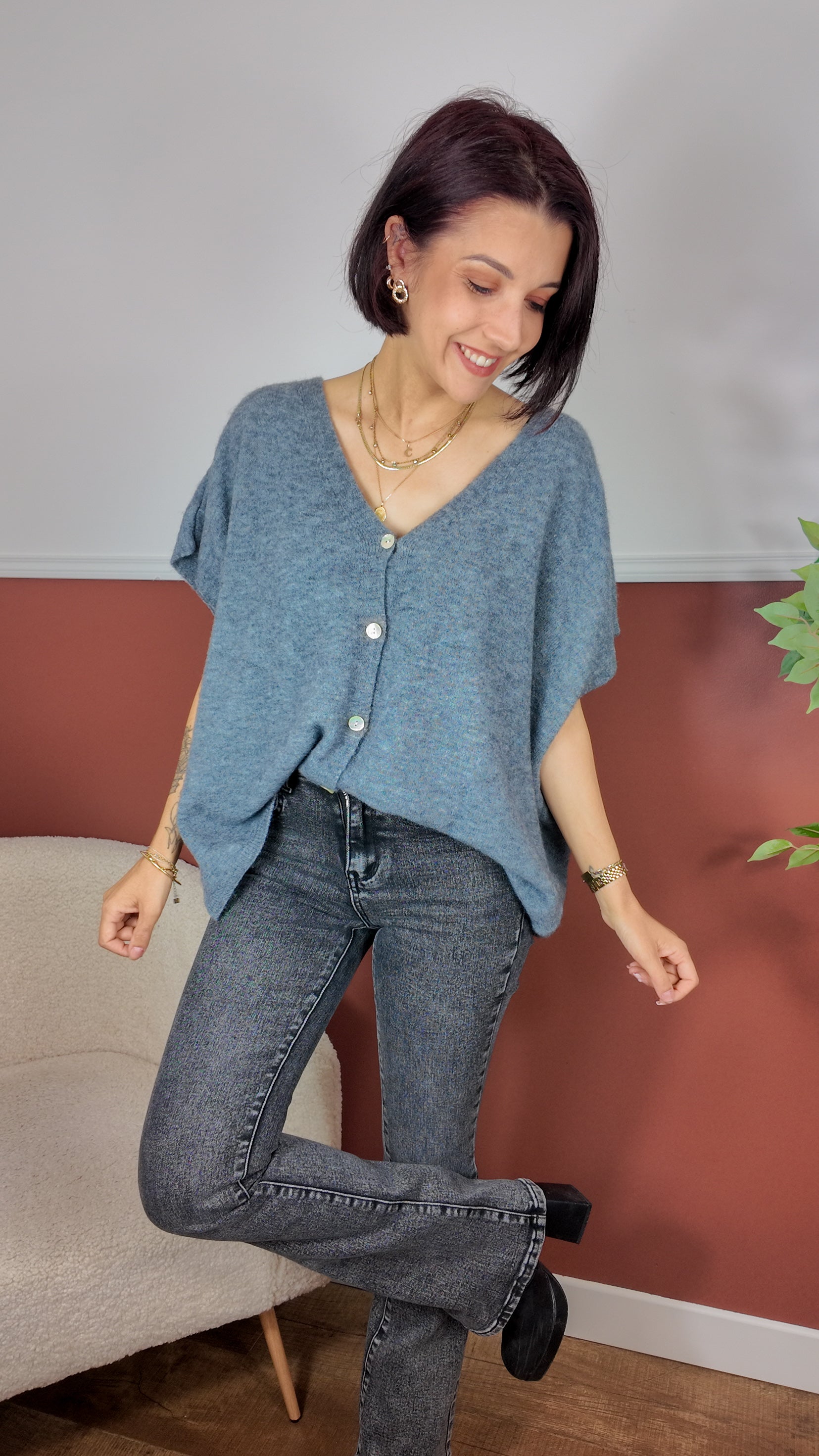 Gilet Tess gris