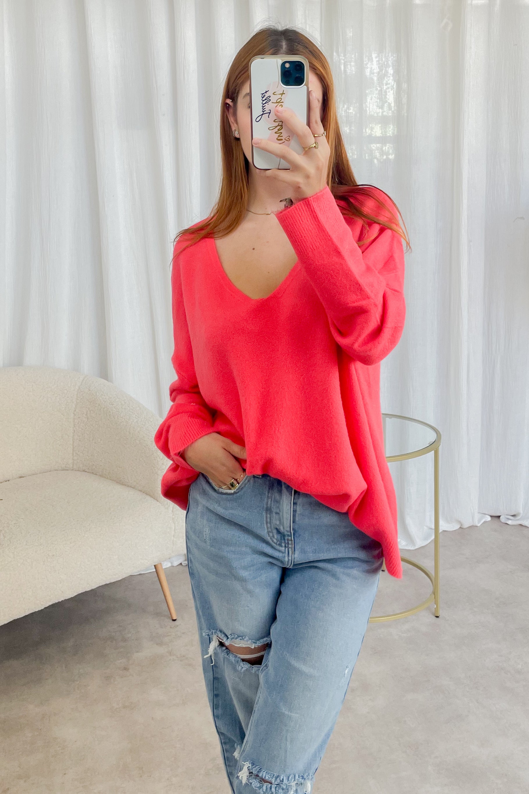 Pull Myriam - corail